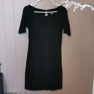 Simple black cotton dress